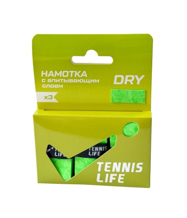 Намотка Tennis Life DRY (Сухая) зеленая 3 шт.