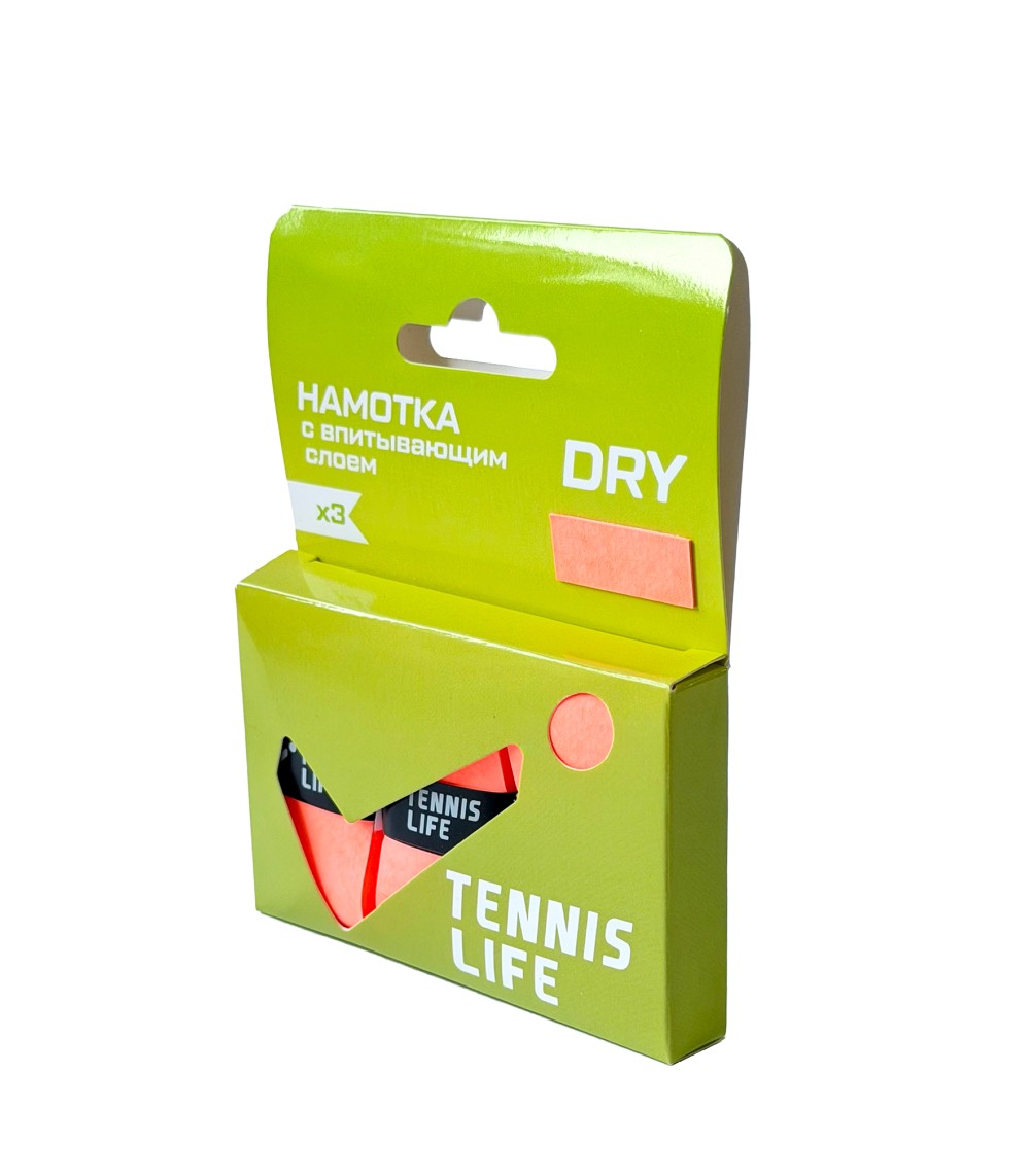 Намотка Tennis Life DRY (Сухая) оранжевая 3шт.