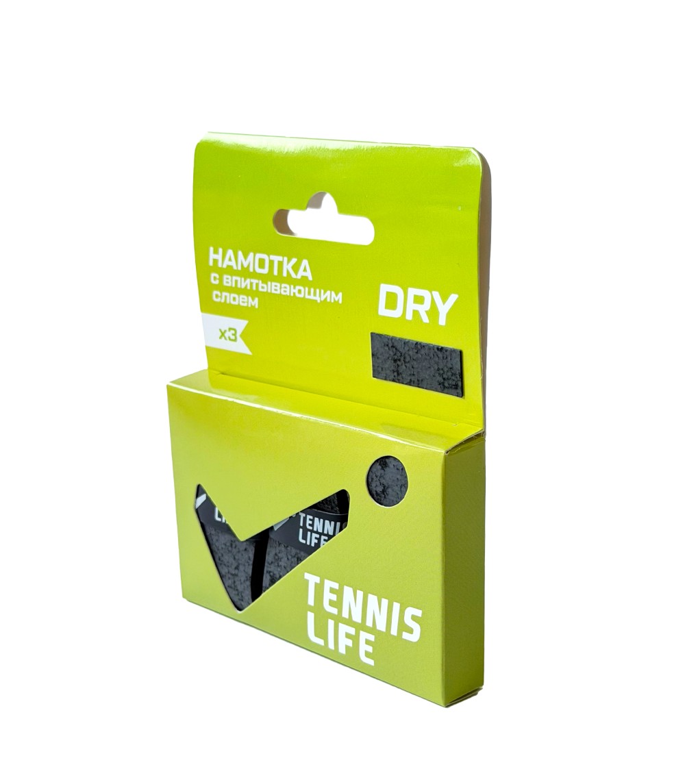 Намотка Tennis Life DRY (Сухая) графит 3шт. Намотка Tennis Life DRY (Сухая) графит 3шт.