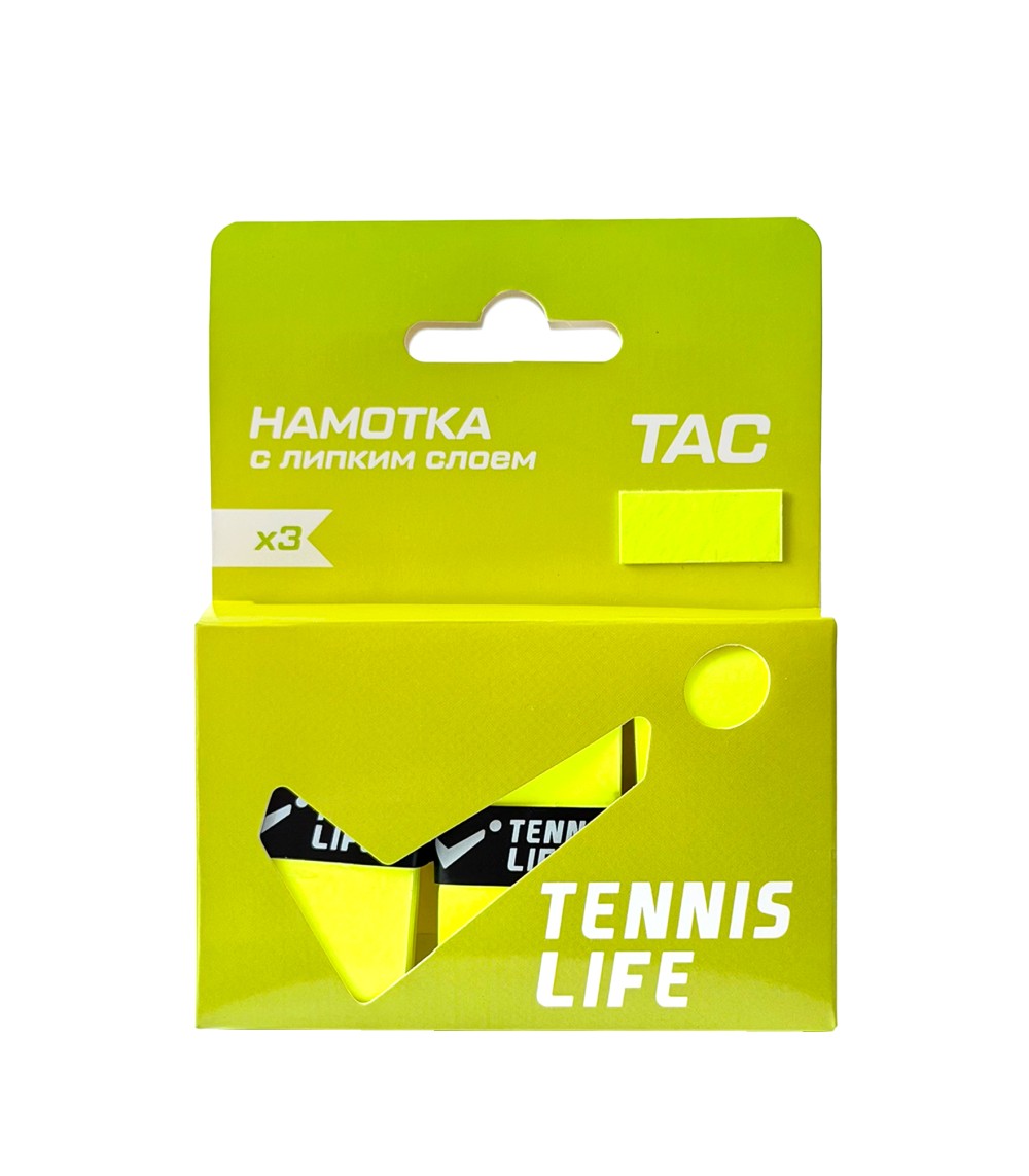 Намотка Tennis Life Tac (липкая) желтый неон 3шт.