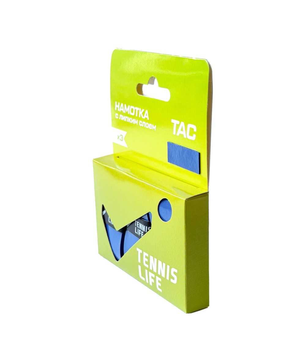 Намотка Tennis Life Tac (липкая) синяя 3шт.