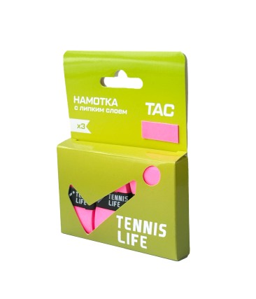 Намотка Tennis Life Tac (липкая) розовая неон 3шт.