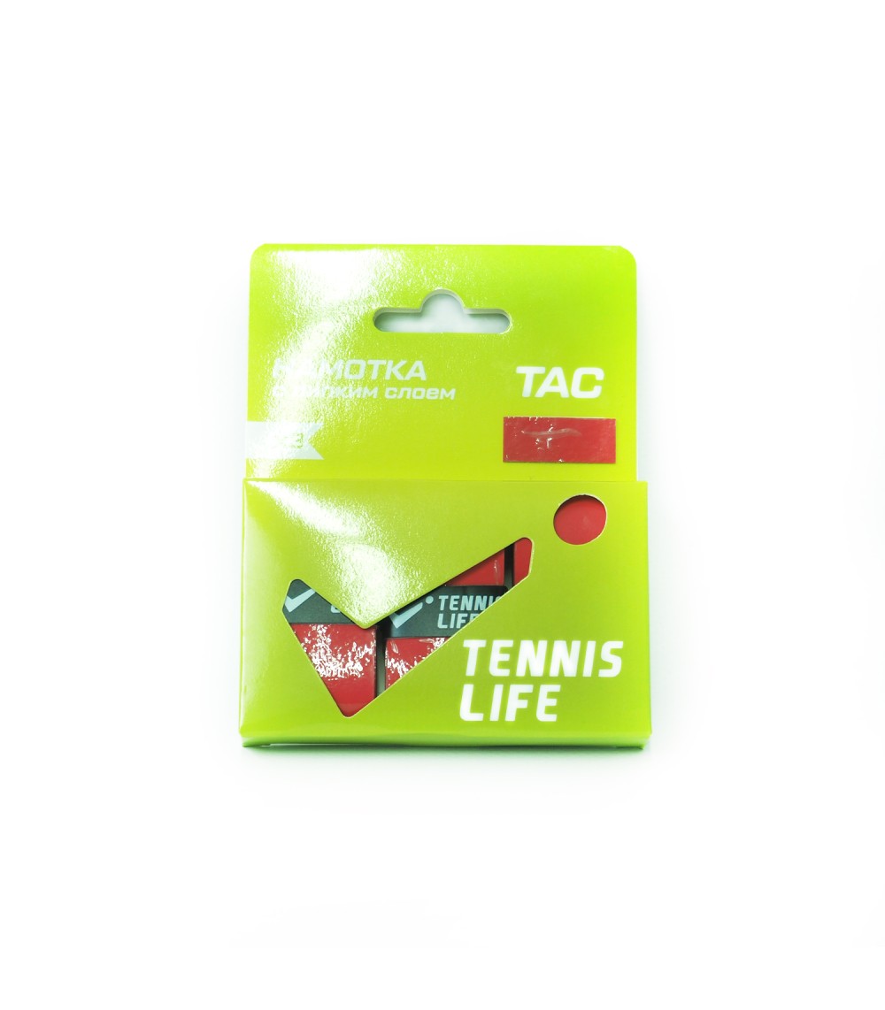 Намотка Tennis Life Tac красная 3шт. Намотка Tennis Life Tac красная 3шт.