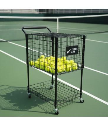 Корзина тренерская Tennis Life 325 чёрная металлическая
