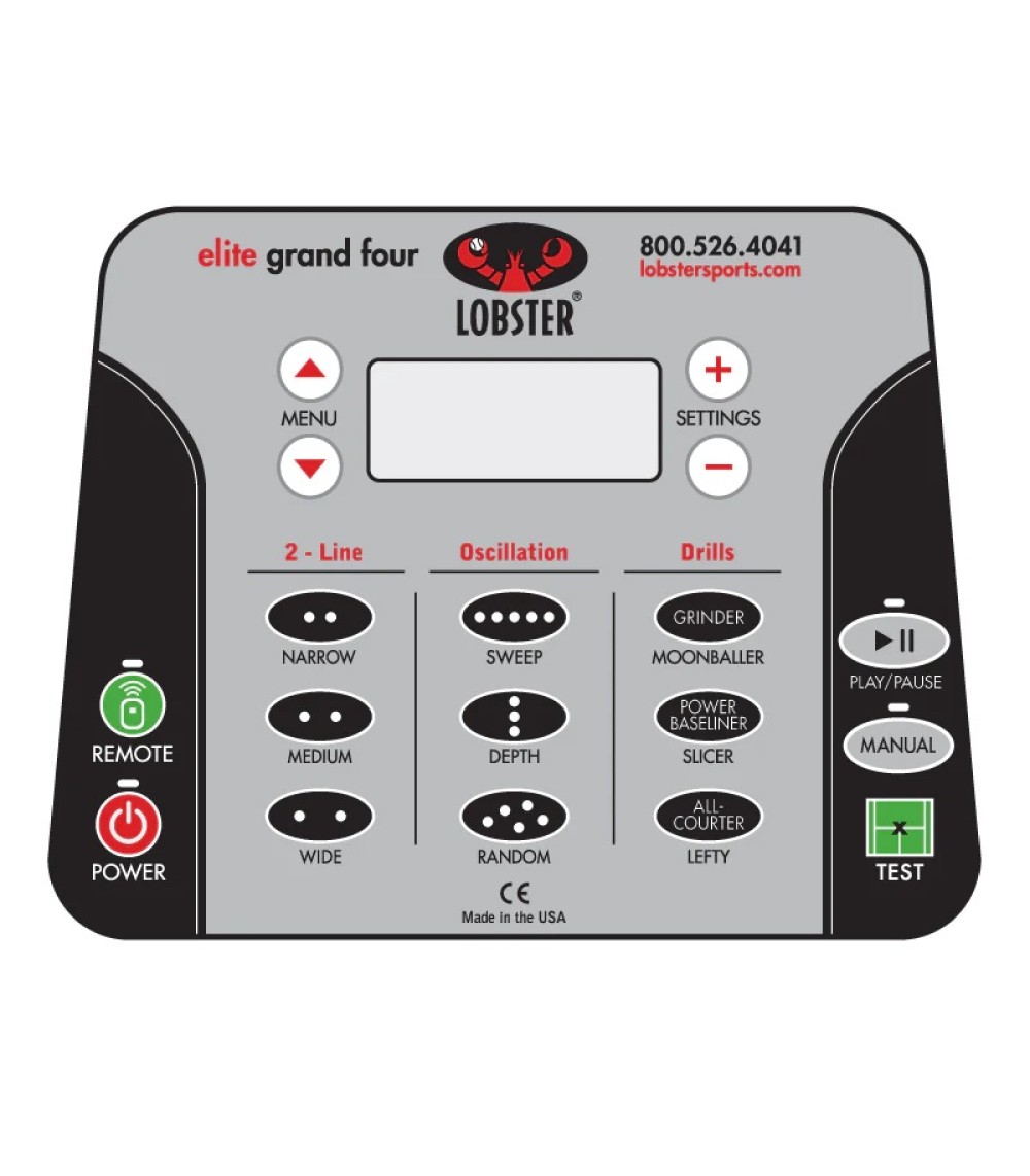 Лицевая кнопочная панель для теннисной пушки Elite Grand 4