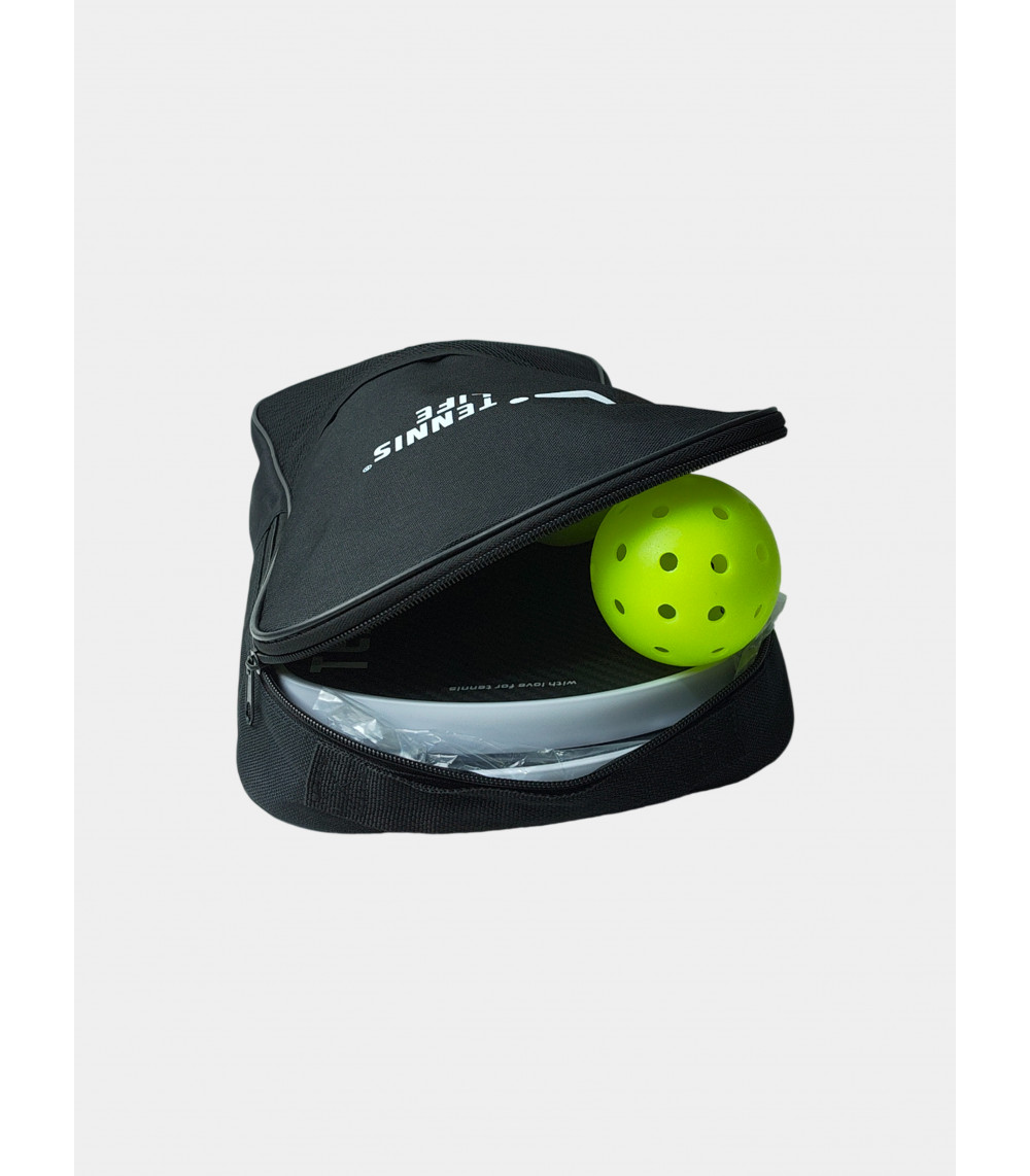 Набор для пиклбола (TENNIS LIFE ACE): 2 ракетки (карбон 3К) и 4 мяча в сумке