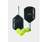 Набор для пиклбола (TENNIS LIFE ACE): 2 ракетки (карбон 3К) и 4 мяча в сумке